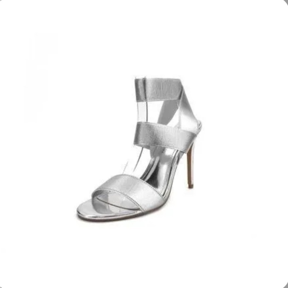 Lauren Lorraine Dallas Ankle-Strap Elastic Fitted Dress Stiletto Heeled Sandals